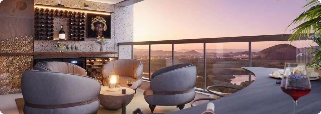 Apartamento com varanda gourmet